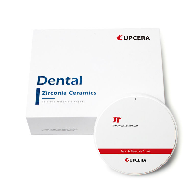 معدات طب الأسنان مستلزمات طب الأسنان Zirconia CAD CAM فارغة TT أبيض 49٪ شفاف